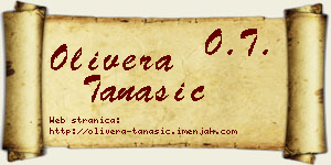 Olivera Tanasić vizit kartica